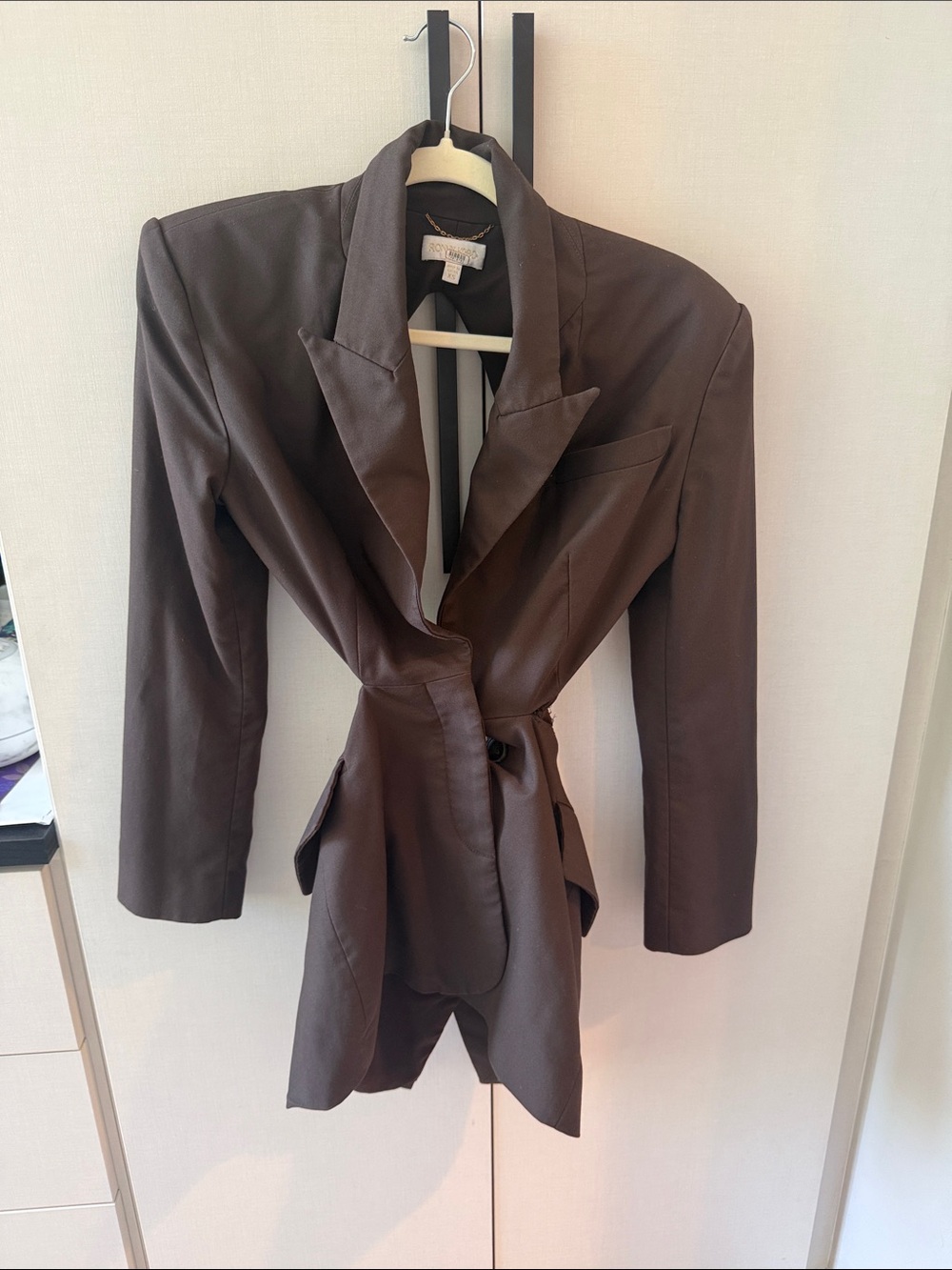 Windsor Dark Brown Tailored Belted Blazer